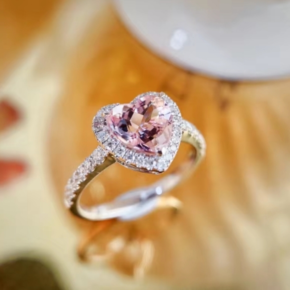 Sparkling Heart Cubic Zirconia Silver Ring - Picture 3 of 5